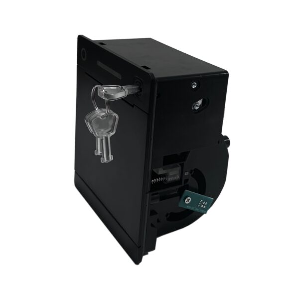 black thermal panel printer printing ticket